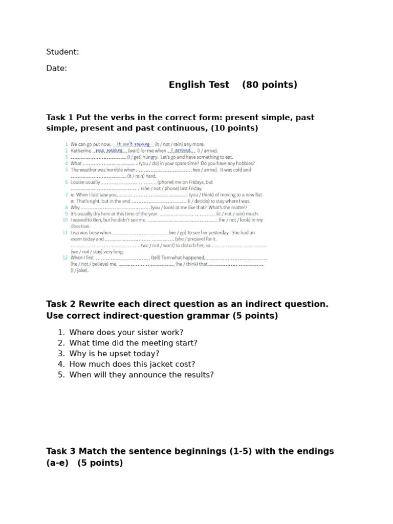 B1+ Test | PDF