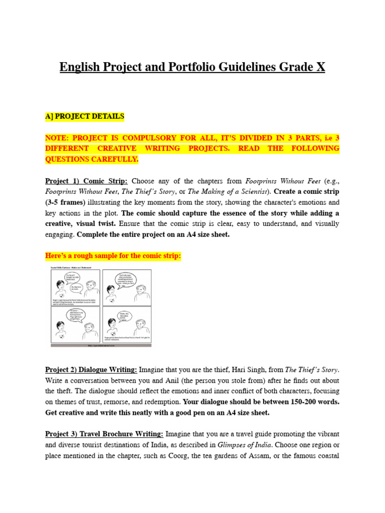 1767607027625.english Project and Portfolio Guidelines | PDF ...