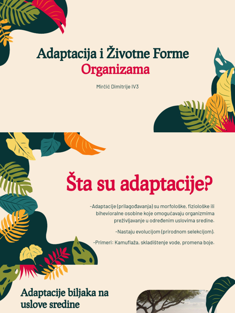 Adaptacije I Životne Forme | PDF