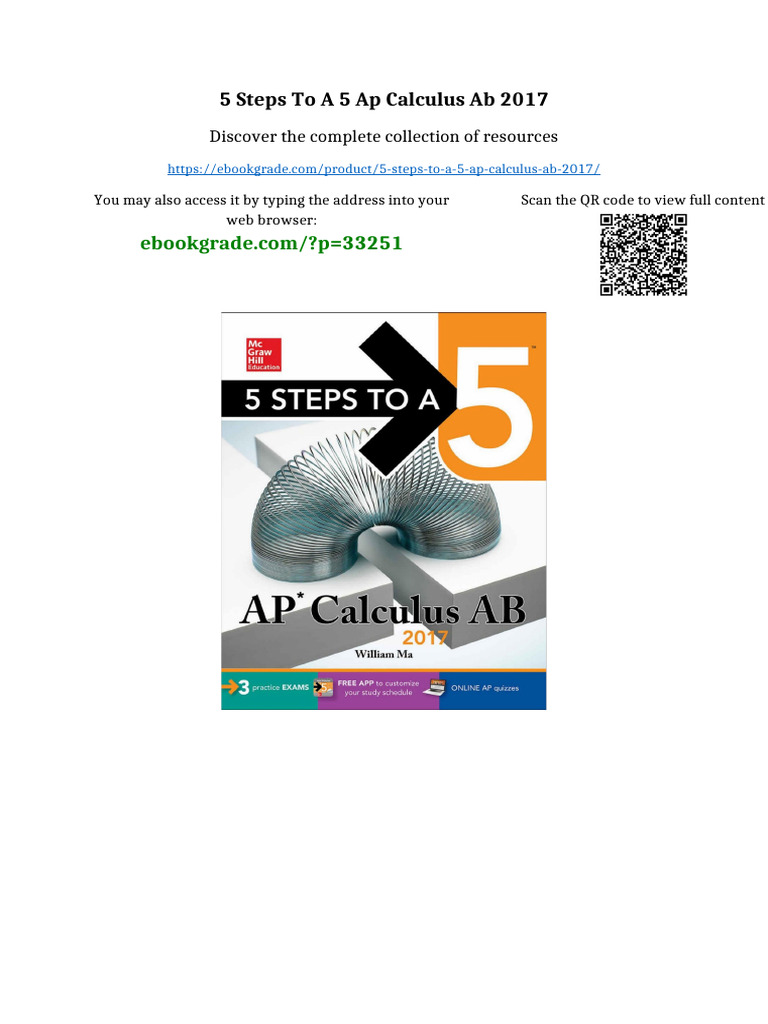 5 Steps To A 5 AP Calculus AB 2017 Full Digital Chapters | PDF
