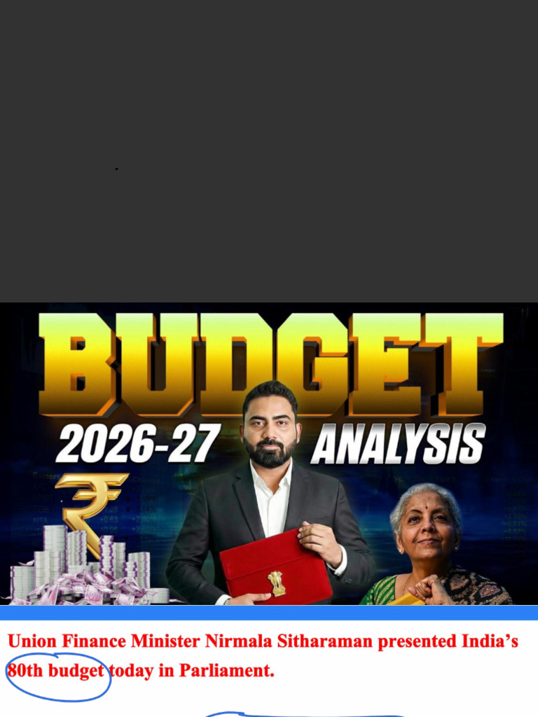 Union Budget 2026-27 PDF With Annotation by Abhijeet Sir | PDF