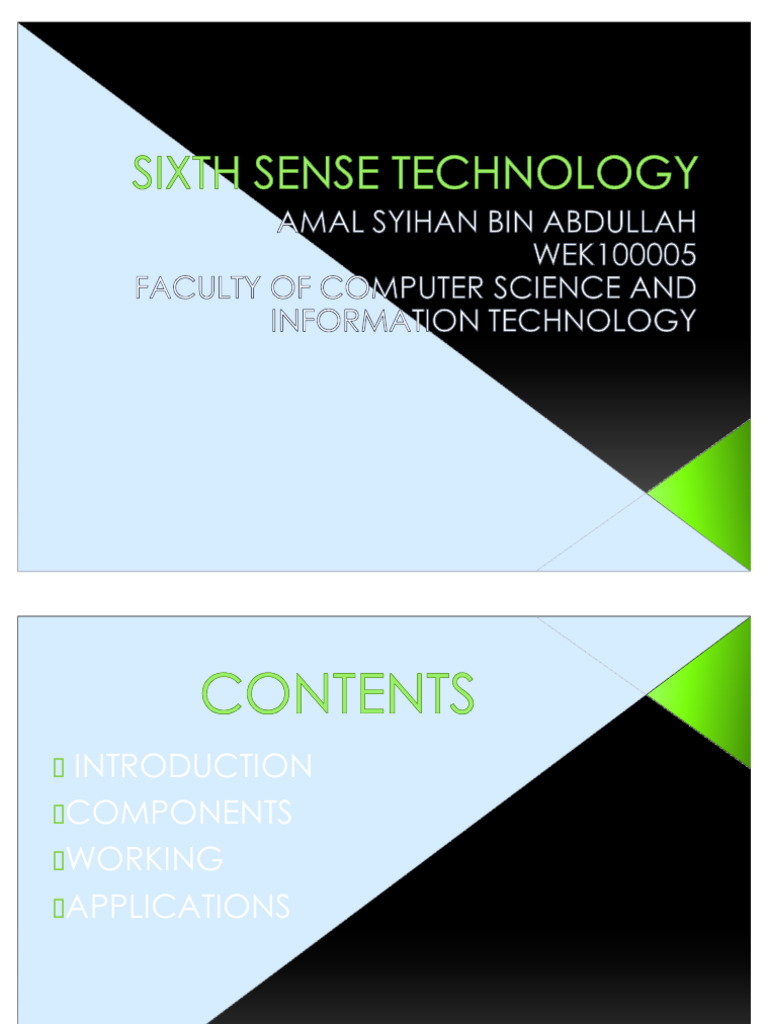 Sixth Sense Technology | PDF