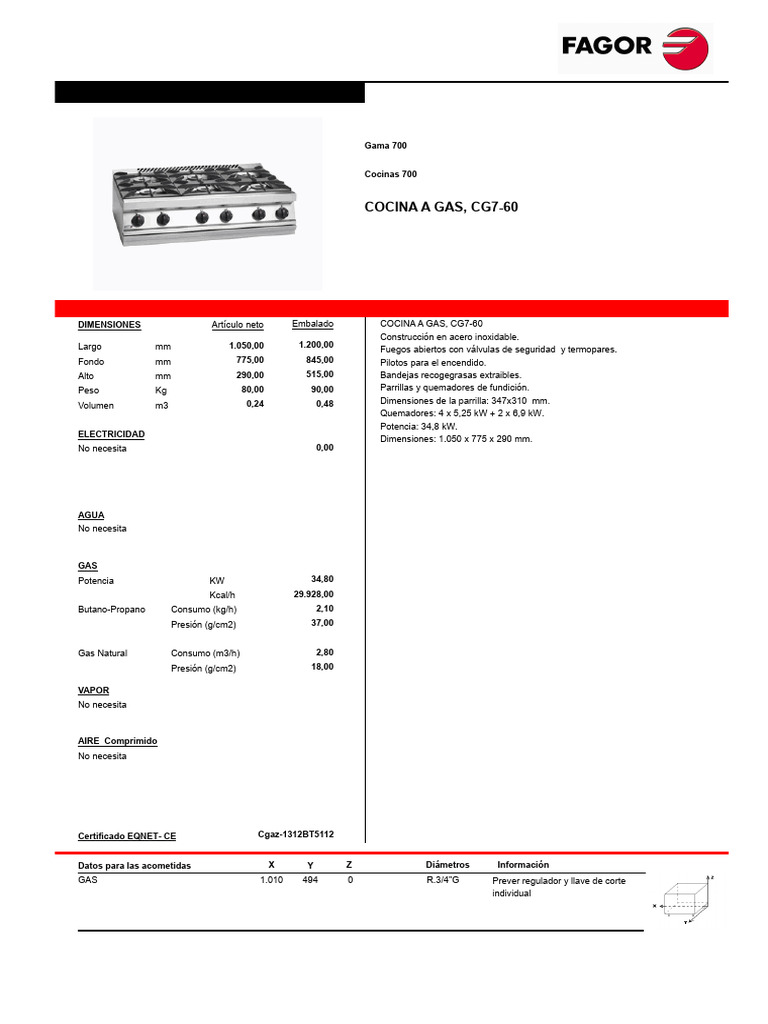 Estufa Industrial 6Q Cg7-60 | PDF