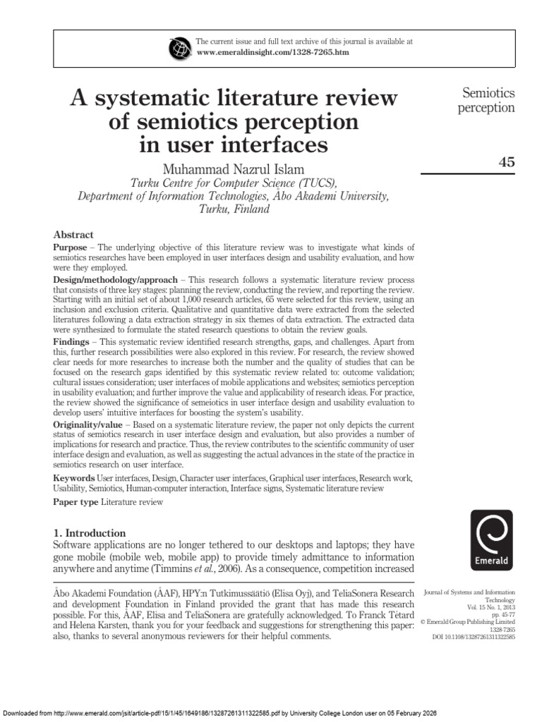 A Systematic Literature Review of Semiotic Perception in User ...