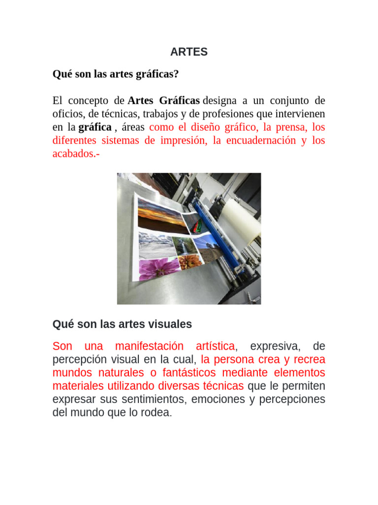 Qué Son Las Artes Gráficas | PDF