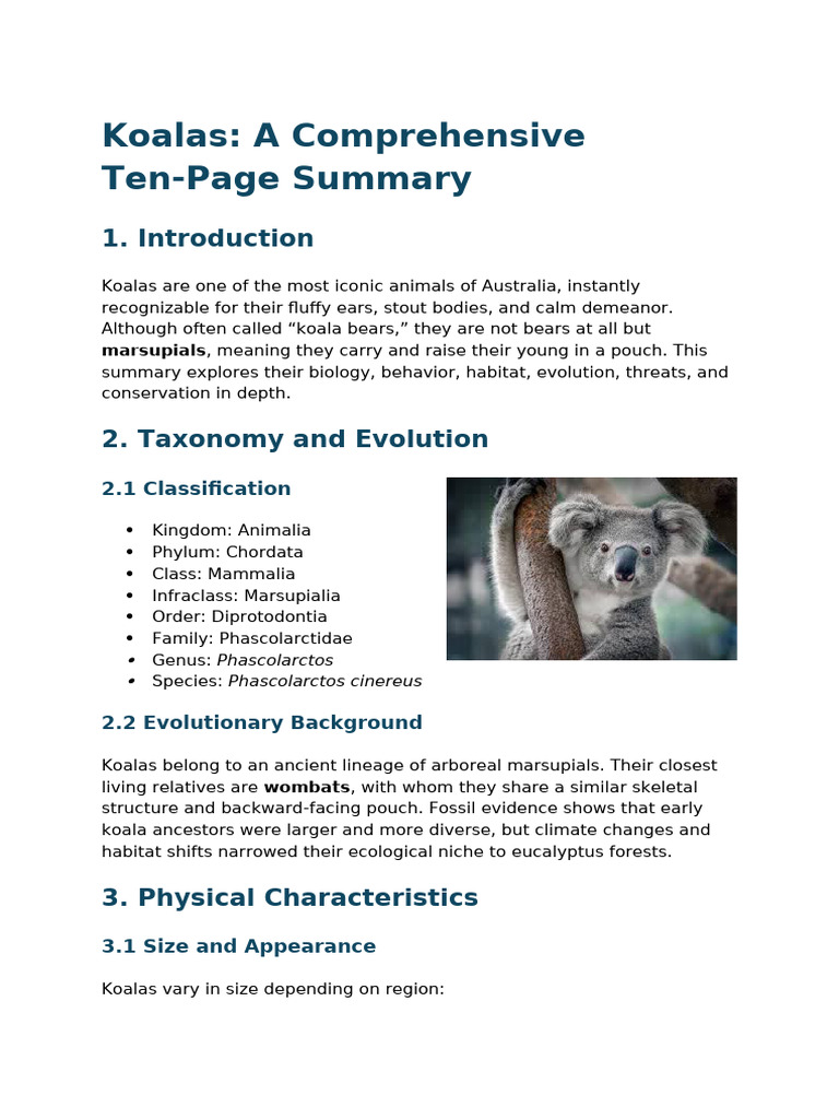 Koala | PDF | Koala | Conservation Biology