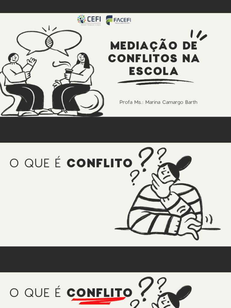 Aula 15, PT 1 - Mediação de Conflitos Na Escola - Compressed | PDF ...