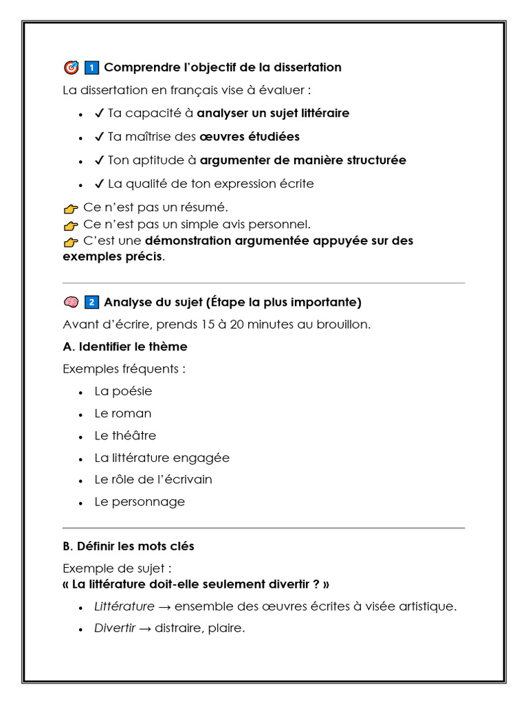 Dissertation en Français | PDF