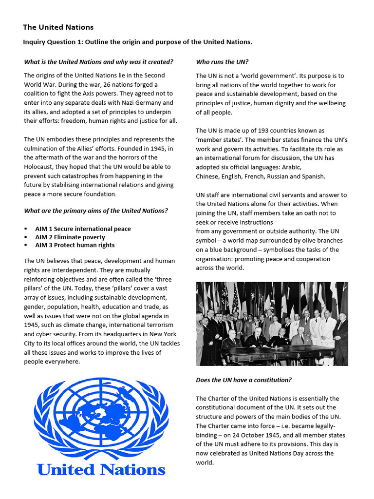 2b. The United Nations (Review) | PDF | United Nations Security Council ...