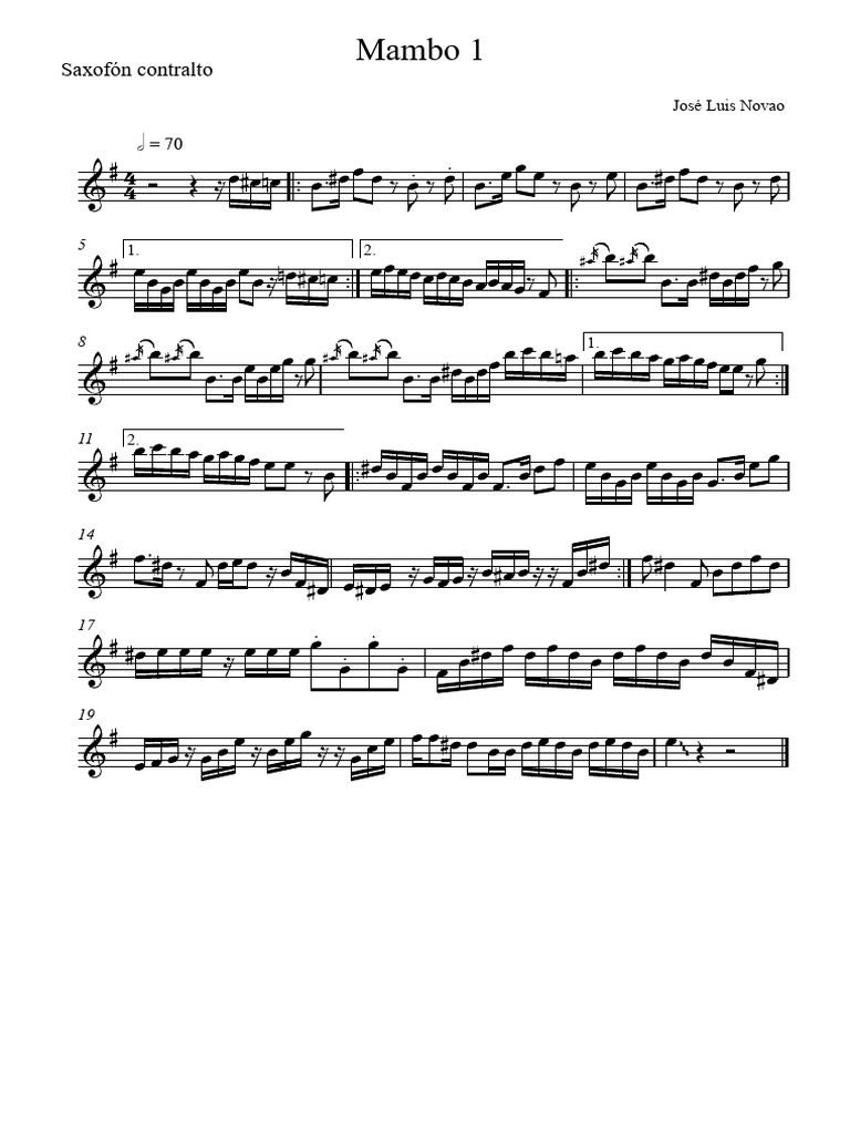 Mambo 1 Saxo Alto | PDF