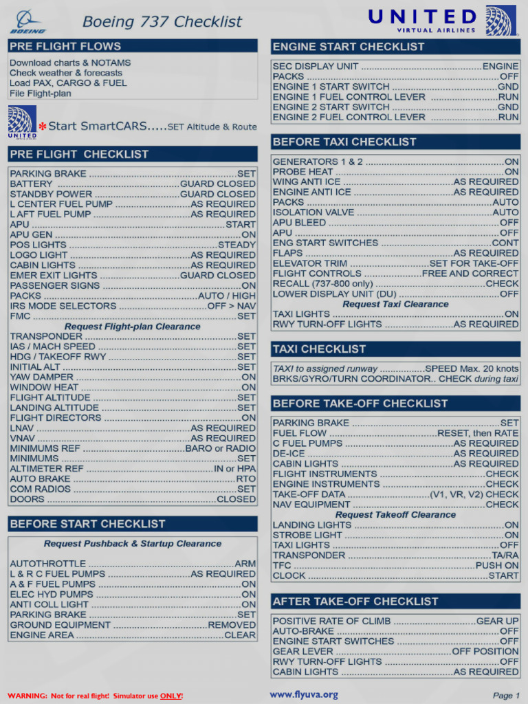 737 Checklist | PDF