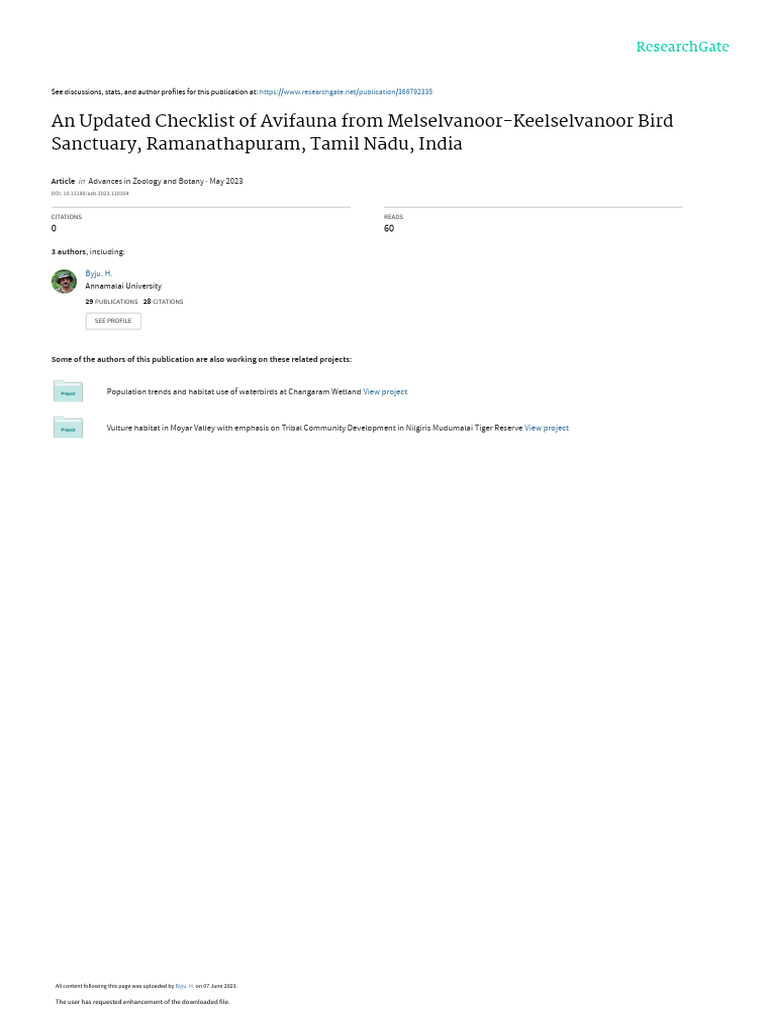 MKBS Avi Fauna | PDF