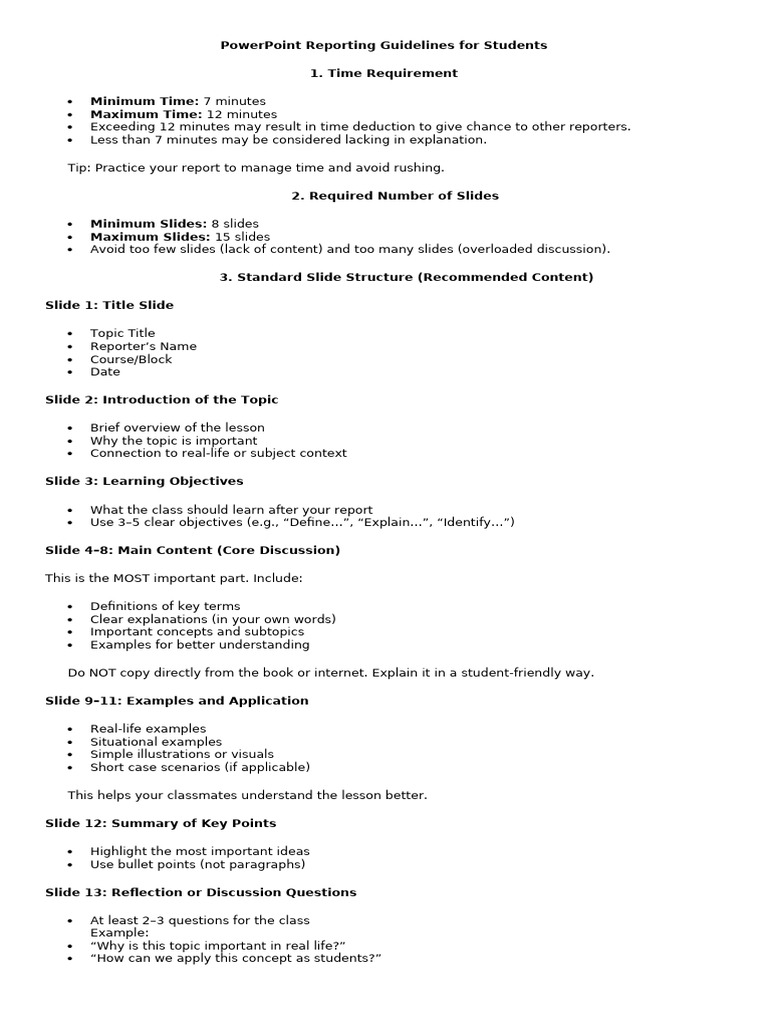 Reporting Guidelines | PDF | Cognition | Human Communication