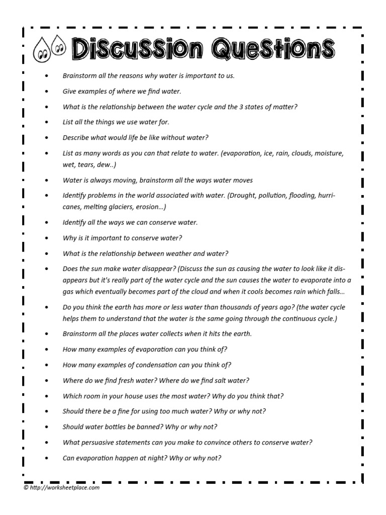 Water Cycle Questions | PDF