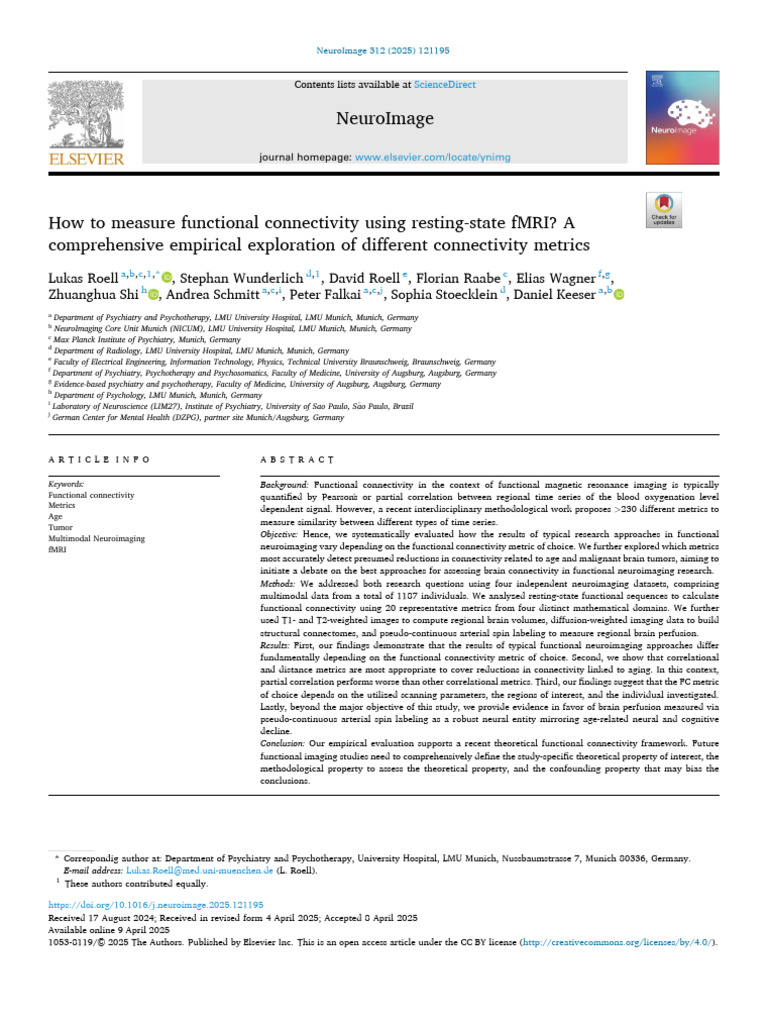 How To Measure Functional Connectivity Using Resting State FMRI A 2025 ...