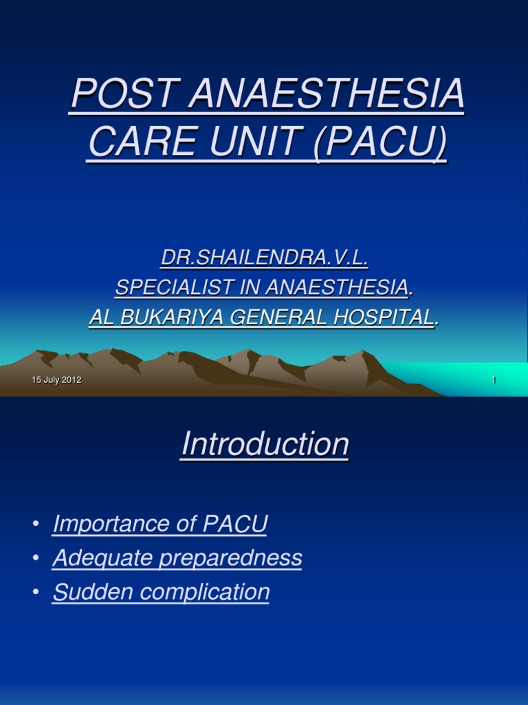 Post Anesthesia Care Unit 1209234208318828 8 | PDF | Anesthesia | Surgery