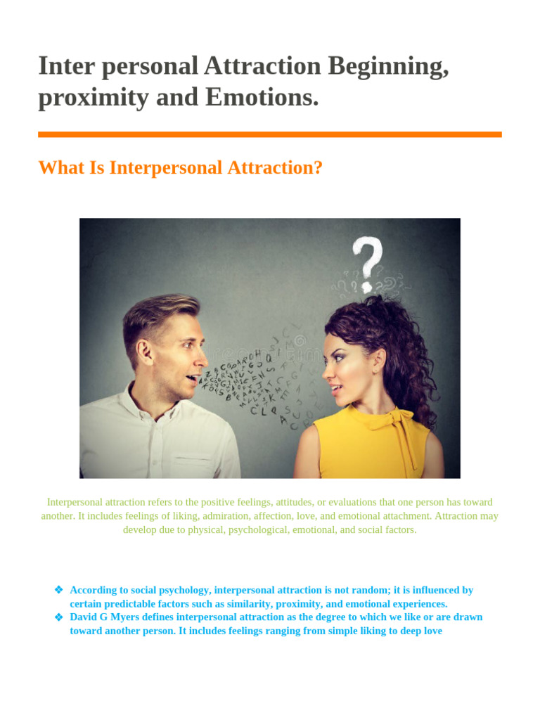 Interpersonal Attraction | PDF | Interpersonal Attraction ...
