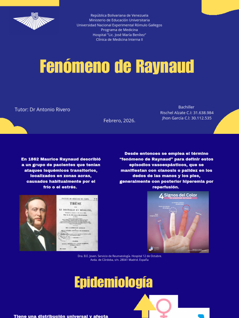 Fenómeno de Raynaud 5to | PDF | Isquemia | Especialidades Medicas