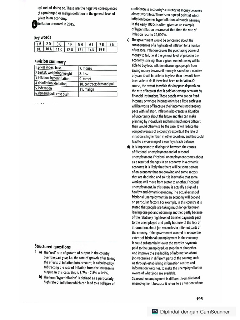 Grade 10 Revision Answer Key | PDF