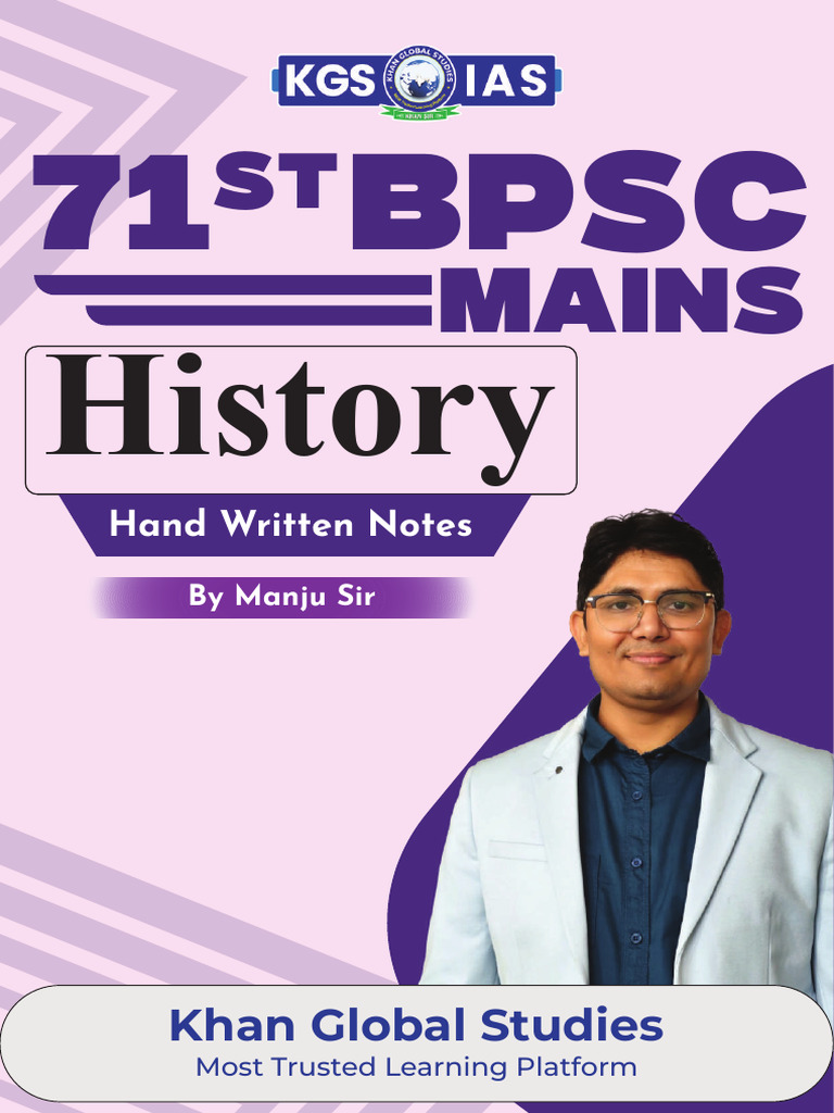71st BPSC Mains History Handwritten Notes | PDF