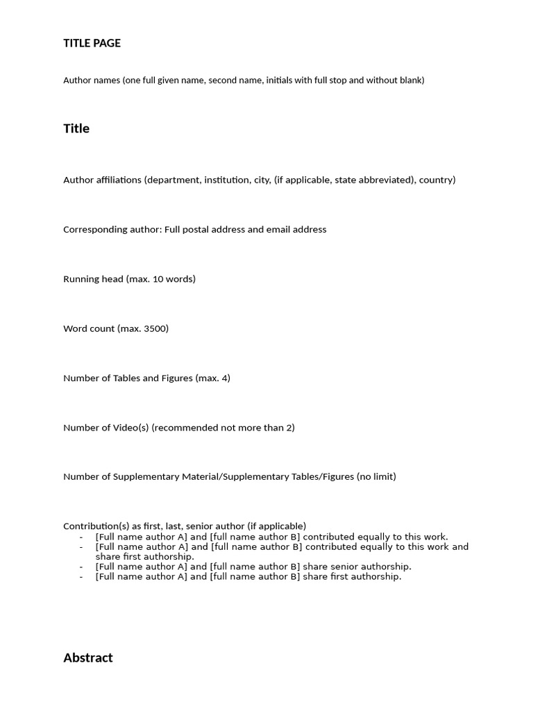 Mini-Review Template Med | PDF