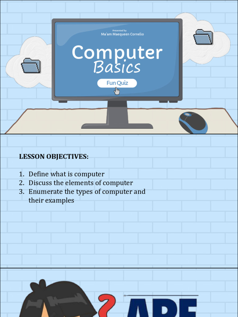 WEEK 2 - COMPUTER BASICS and Information | PDF | Computer Hardware ...