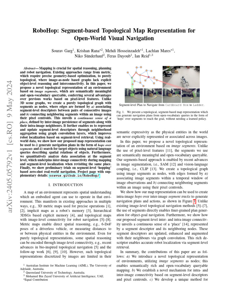 Robohop Segment-Based Topological Map Representation For Open World ...