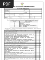 Cuestionario de Evaluación Del Desempeño Docente | PDF | Maestros ...