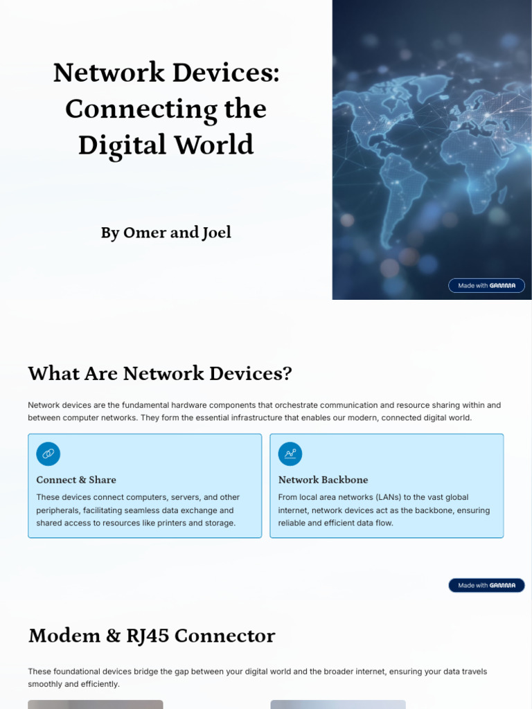 Network Devices Connecting The Digital World | PDF | Computer Network ...