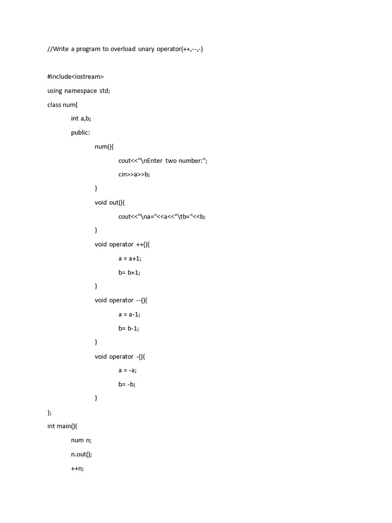 Operator Overloading | PDF