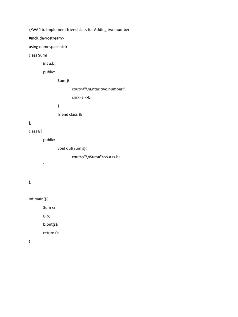 Friend Class and Function | PDF