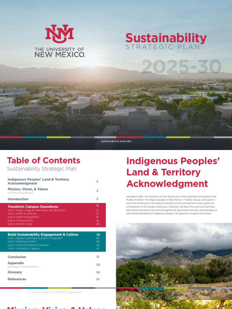 Unm Sustainability Strategic Plan 2025 30 | PDF | Climate Change ...