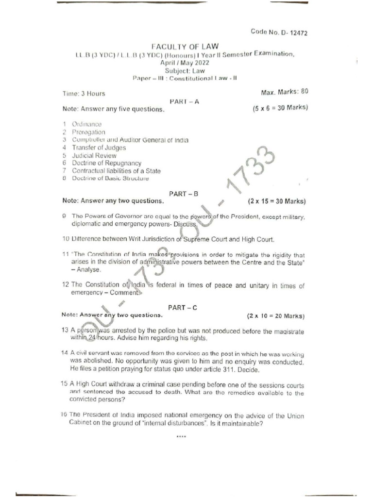 Constitution 2 PYQs | PDF