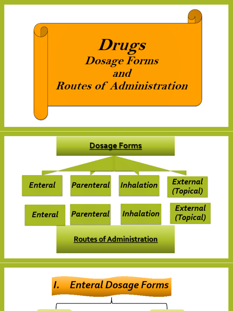 Dosage Forms and Routes of Administrations 2026 For Students | PDF ...
