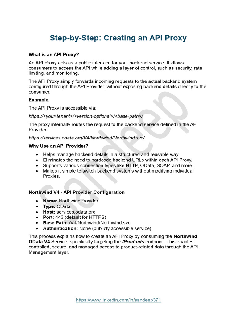 API Proxy Creation | PDF | Proxy Server | Information Technology Management