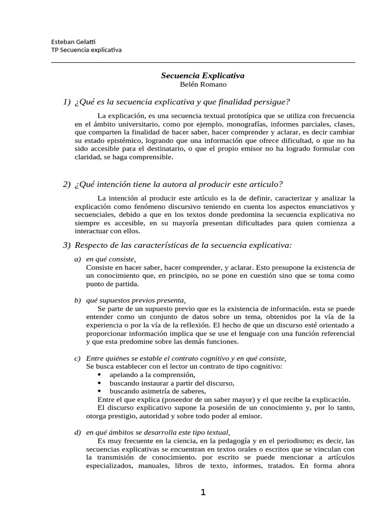 Secuencia Explicativa | PDF | Conocimiento | Léxico