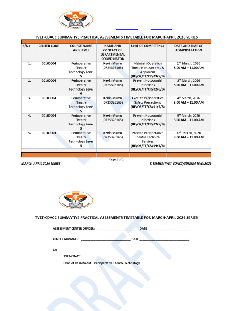 Practical Assessment March-April 2026 TimeTable | PDF | Chess Theory ...