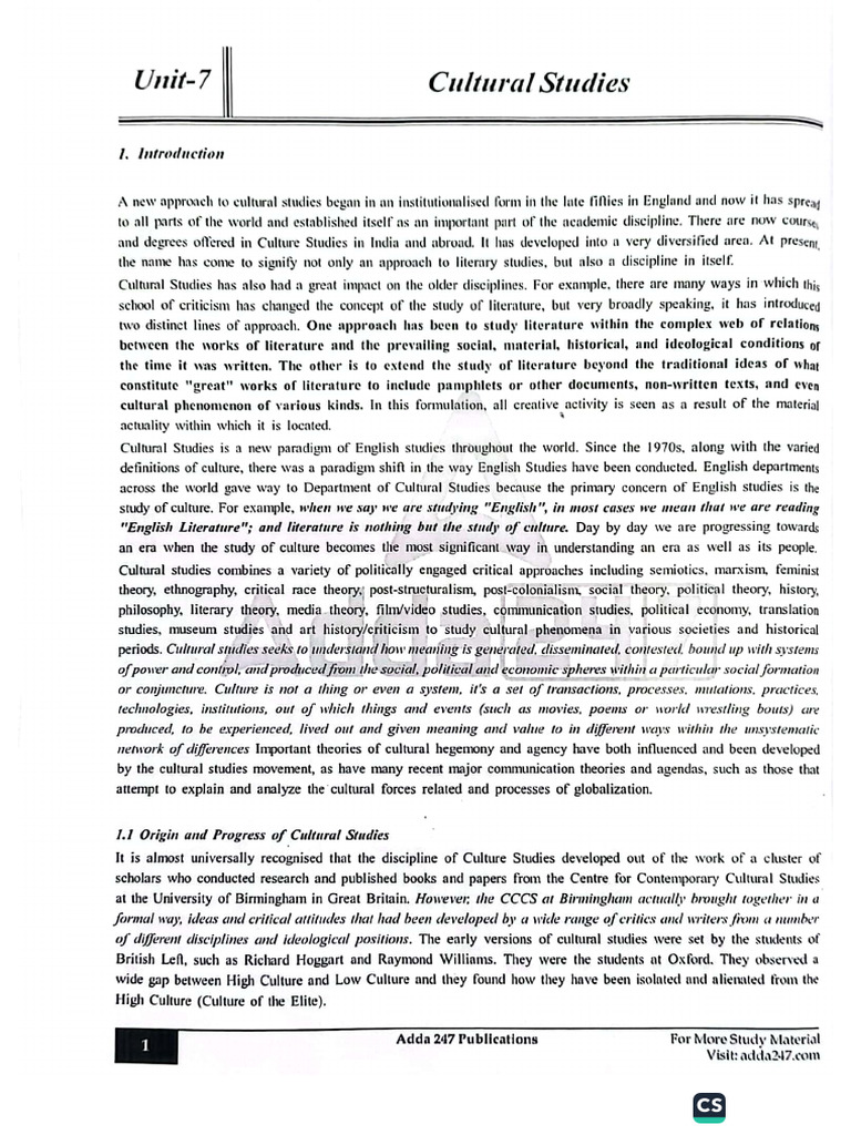 Cultural Studies | PDF
