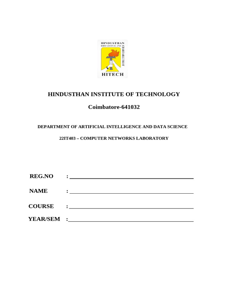 CN Lab Manual | PDF | Transmission Control Protocol | Engineering