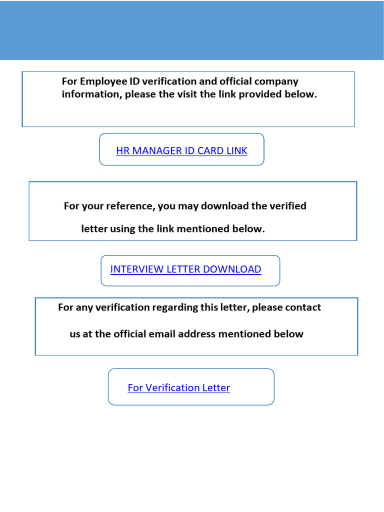 Employee Identity Verification Authentication Page: HR Manager Id Card ...