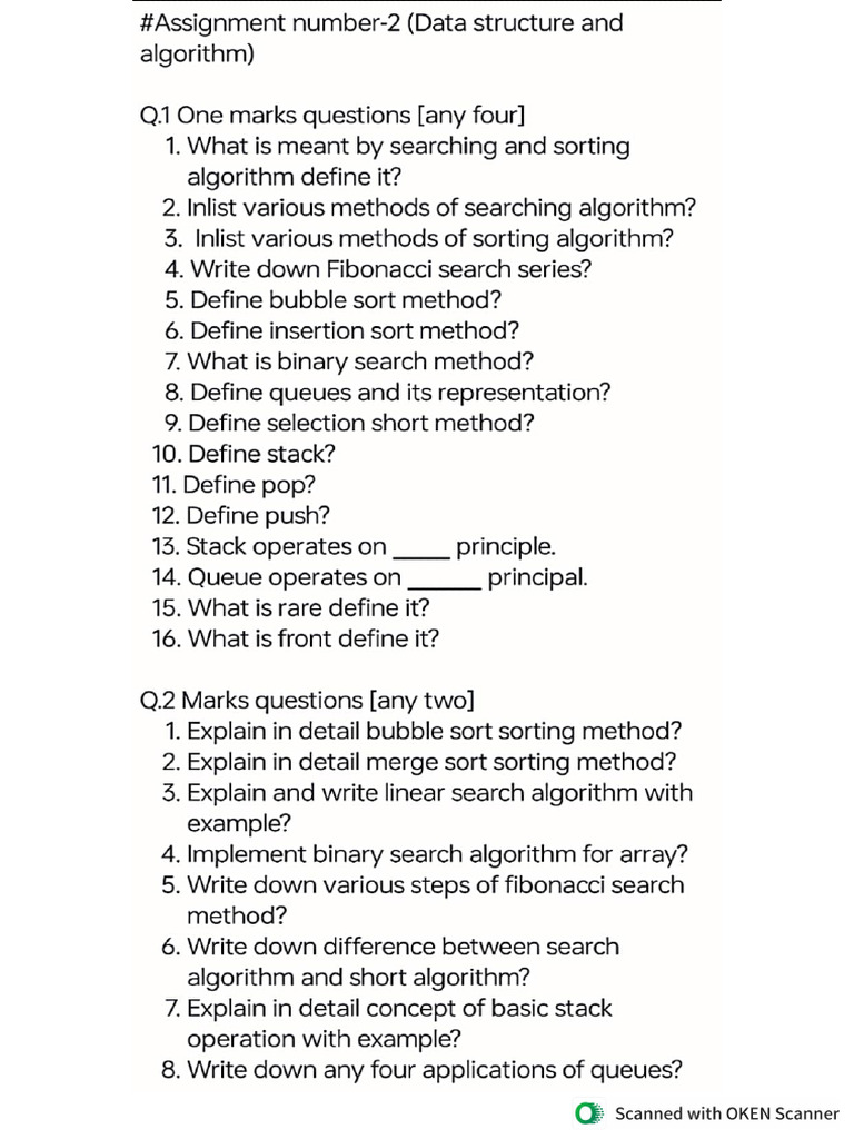 Assignment-02 (Data Structure and Algorithm) | PDF