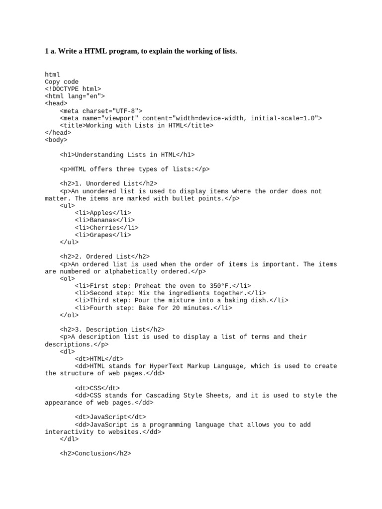 Programs So (1) .Docx1 | PDF | Hyperlink | Html Element