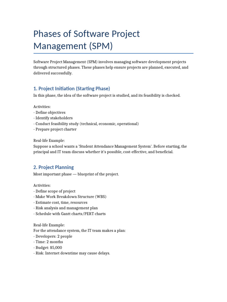 Phases of SPM | PDF