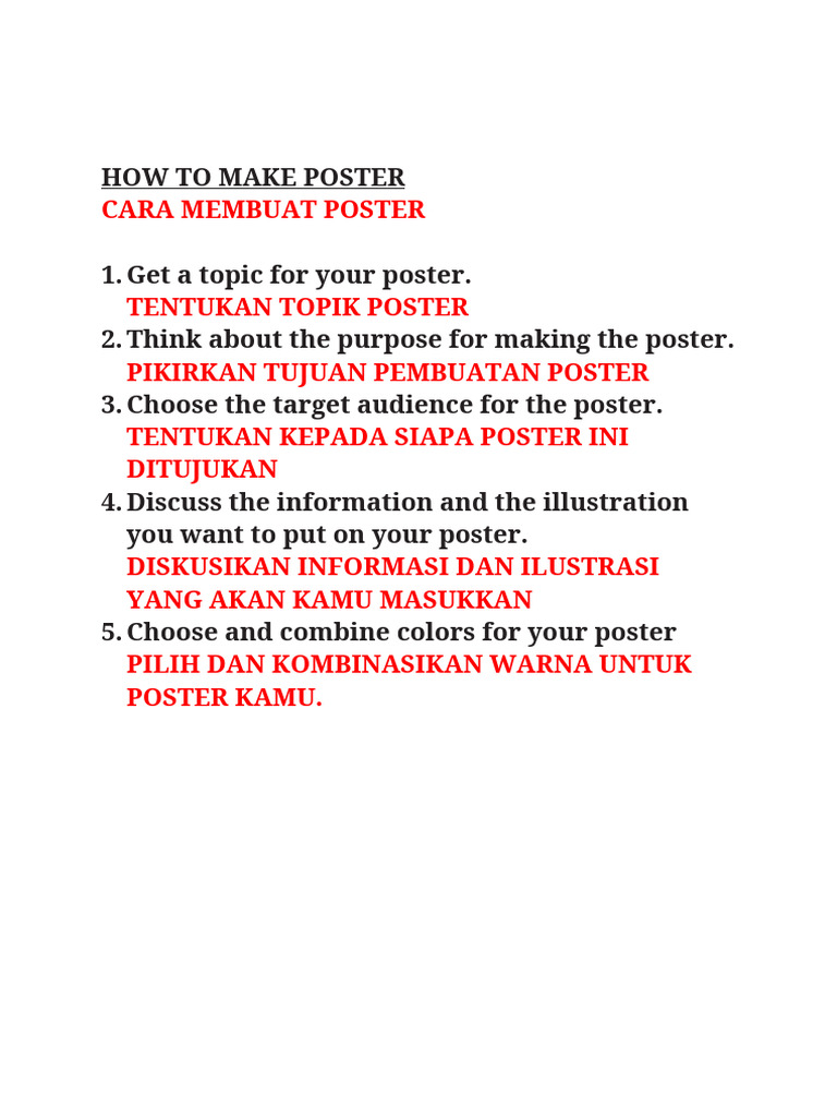 How To Make Poster | PDF