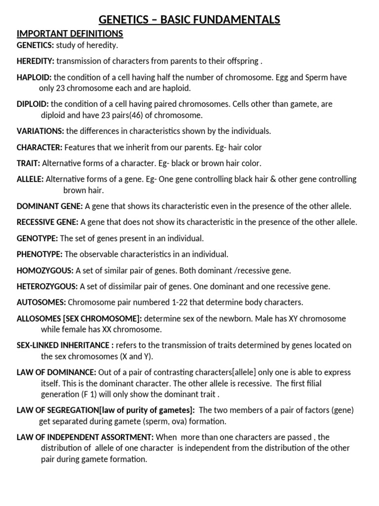 10 Genetics | PDF