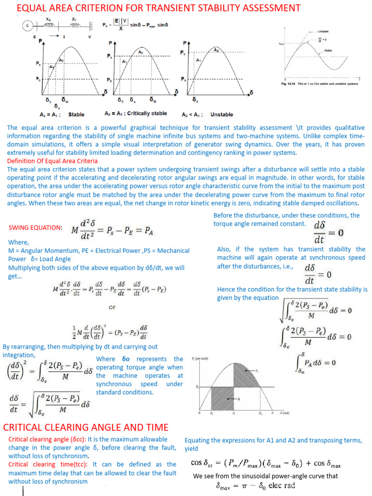24 Equal Area Criterion and Problems | PDF | Torque | Electrical ...