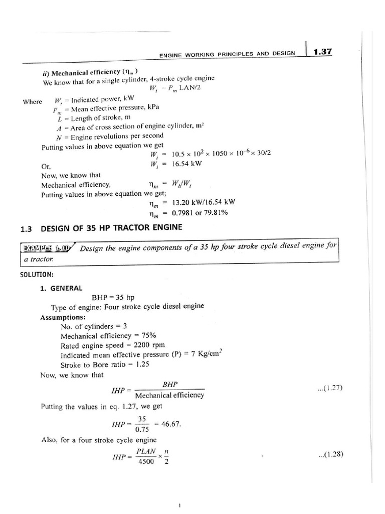 Tractor Design Notes - Compressed | PDF