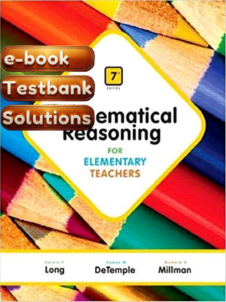 Textbook Mathematical Reasoning For Elementary Teachers Global Edition ...