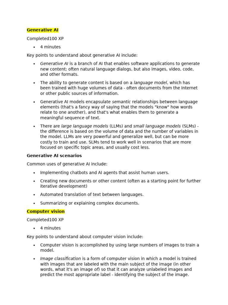 MS Azure AI Fundamentals | PDF | Artificial Intelligence | Intelligence ...