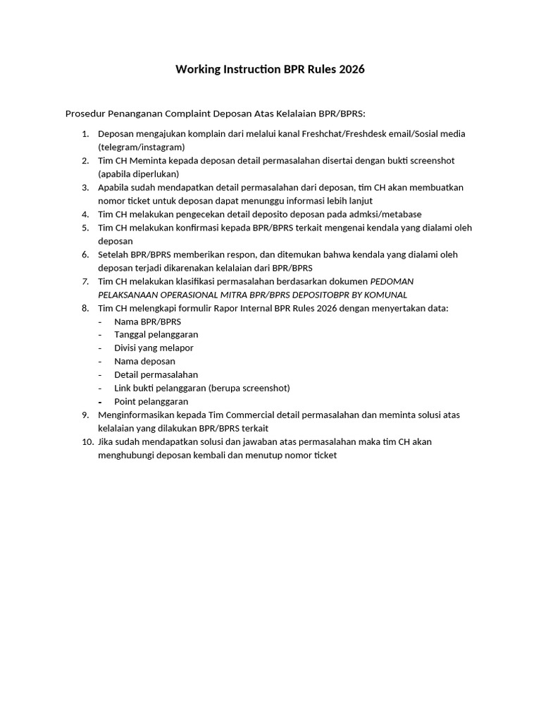 Flowchart BPR Rules 2026 | PDF